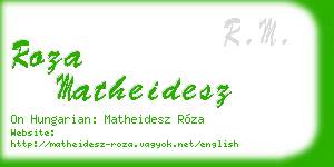 roza matheidesz business card